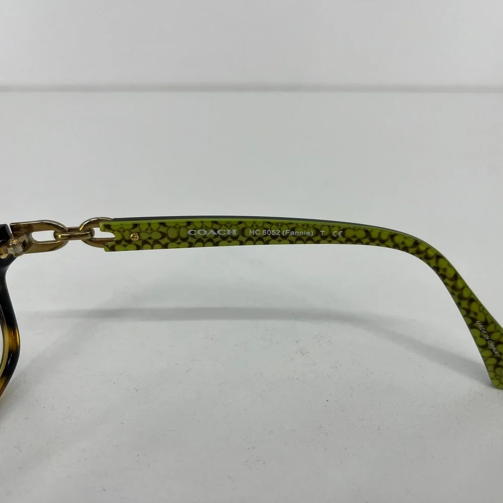 Coach HC 6052 Fannie Dark Tortoise Green Signature C Eyeglasses Frames 54-16-135